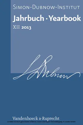Diner |  Jahrbuch des Simon-Dubnow-Instituts / Simon Dubnow Institute Yearbook XII/2013 | eBook | Sack Fachmedien