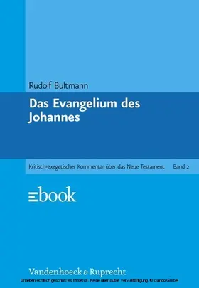 Bultmann |  Das Evangelium des Johannes | eBook | Sack Fachmedien