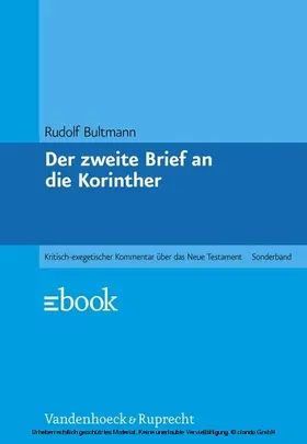 Bultmann |  Der zweite Brief an die Korinther | eBook | Sack Fachmedien