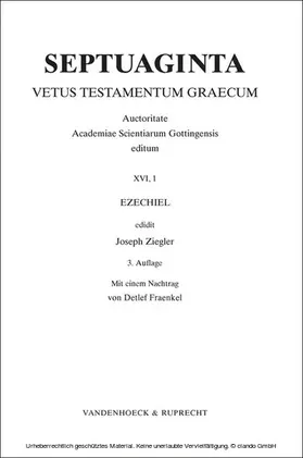 Ziegler |  Septuaginta. Band 16,1 | eBook | Sack Fachmedien