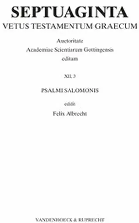 Albrecht / Septuaginta-Kommission |  Septuaginta. Band 12,3 | eBook | Sack Fachmedien