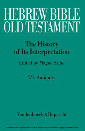 Sæbø / Brekelmans / Haran |  Hebrew Bible / Old Testament. I: From the Beginnings to the Middle Ages (Until 1300) | eBook | Sack Fachmedien