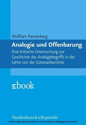 Pannenberg | Analogie und Offenbarung | E-Book | www.sack.de