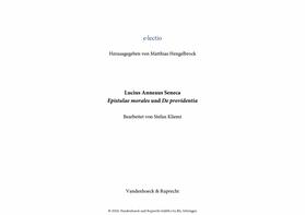 Kliemt / Hengelbrock |  Seneca, Epistulae morales | eBook | Sack Fachmedien