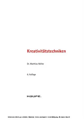 Nöllke |  Kreativitätstechniken. (Haufe TaschenGuide, Band 9) | eBook | Sack Fachmedien