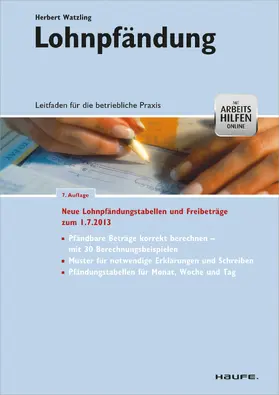 Watzling |  Lohnpfändung -mit Arbeitshilfen online | eBook | Sack Fachmedien