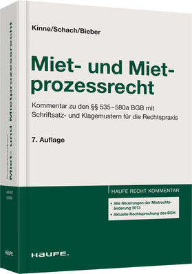 Kinne / Schach / Bieber | Miet- und Mietprozessrecht | Buch | 978-3-648-03845-1 | sack.de