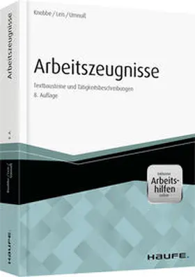 Knobbe / Leis / Umnuß | Arbeitszeugnisse - inkl. Arbeitshilfen online | Buch | 978-3-648-08114-3 | sack.de