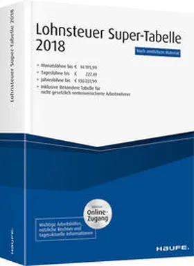  Lohnsteuer-Supertabelle 2018 plus Onlinezugang | Buch |  Sack Fachmedien