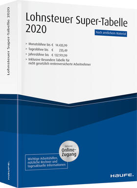 Lohnsteuer-Supertabelle 2020 plus Onlinezugang | Buch | 978-3-648-13055-1 | www.sack.de