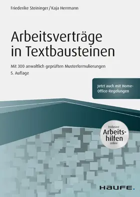 Steininger / Herrmann | Arbeitsverträge in Textbausteinen - inkl. Arbeitshilfen online | E-Book | www.sack.de