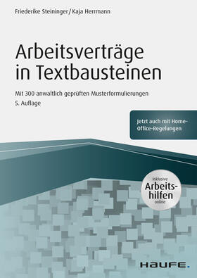 Steininger / Herrmann | Arbeitsverträge in Textbausteinen - inkl. Arbeitshilfen online | E-Book | sack.de
