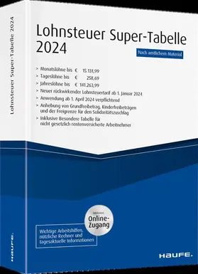  Lohnsteuer-Supertabelle 2024 inkl. Onlinezugang | Buch |  Sack Fachmedien