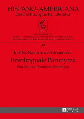 Navarro de Adriaensens |  Interlinguale Paronyma | eBook | Sack Fachmedien