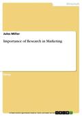 Miller |  Importance of Research in Marketing | eBook | Sack Fachmedien