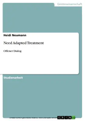 Neumann |  Need Adapted Treatment | eBook | Sack Fachmedien