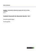 Teichmann |  Handbuch Grammatik der albanischen Sprache - Teil I | eBook | Sack Fachmedien