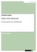 Jansen |  Poetry in the classroom | Buch |  Sack Fachmedien