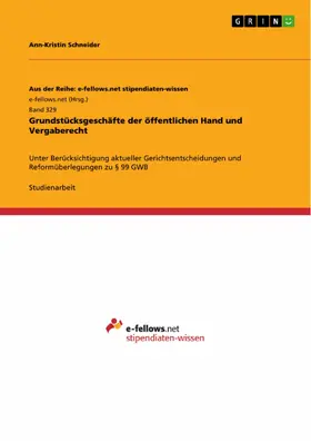 Schneider |  Grundstücksgeschäfte der öffentlichen Hand und Vergaberecht | eBook | Sack Fachmedien