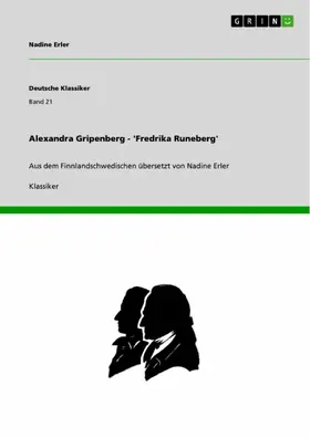 Erler |  Alexandra Gripenberg - 'Fredrika Runeberg' | eBook | Sack Fachmedien
