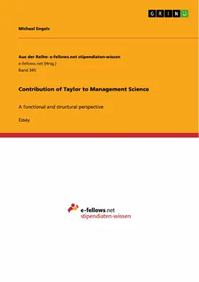Engels |  Contribution of Taylor to Management Science | eBook | Sack Fachmedien