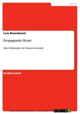 Rosenbaum |  Propaganda Heute | eBook | Sack Fachmedien