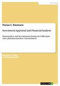 Kleemann |  Investment Appraisal and Financial Analysis | eBook | Sack Fachmedien