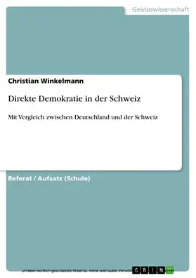 Winkelmann |  Direkte Demokratie in der Schweiz | eBook | Sack Fachmedien