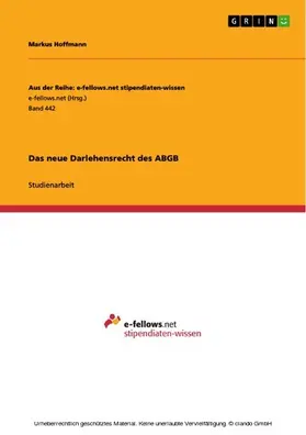 Hoffmann |  Das neue Darlehensrecht des ABGB | eBook | Sack Fachmedien