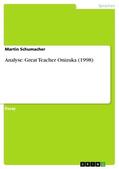 Schumacher |  Analyse: Great Teacher Onizuka (1998) | eBook | Sack Fachmedien