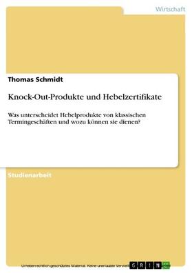 Schmidt | Knock-Out-Produkte und Hebelzertifikate | E-Book | sack.de