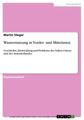 Steger |  Wassernutzung in Vorder- und Mittelasien | eBook | Sack Fachmedien