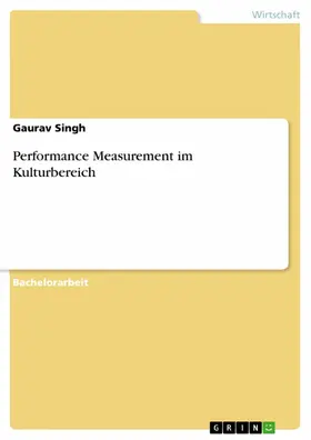 Singh |  Performance Measurement im Kulturbereich | eBook | Sack Fachmedien