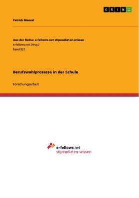 Menzel |  Berufswahlprozesse in der Schule | Buch |  Sack Fachmedien