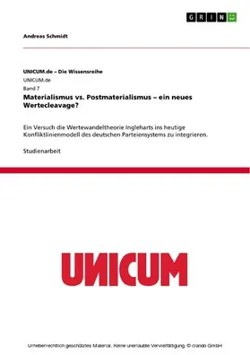 Schmidt |  Materialismus vs. Postmaterialismus - ein neues Wertecleavage? | eBook | Sack Fachmedien