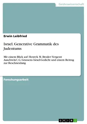 Leibfried |  Israel. Generative Grammatik des Judentums | eBook | Sack Fachmedien