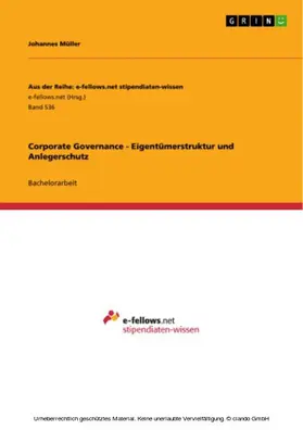 Müller |  Corporate Governance - Eigentümerstruktur und Anlegerschutz | eBook | Sack Fachmedien