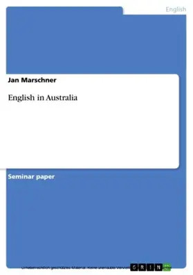 Marschner |  English in Australia | eBook | Sack Fachmedien