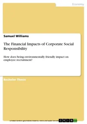 Williams |  The Financial Impacts of Corporate Social Responsibility | eBook | Sack Fachmedien