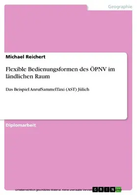 Reichert |  Flexible Bedienungsformen des ÖPNV im ländlichen Raum | eBook | Sack Fachmedien