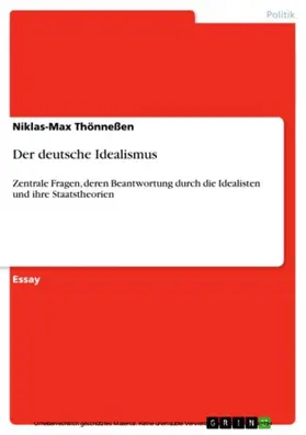 Thönneßen |  Der deutsche Idealismus | eBook | Sack Fachmedien