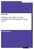 Taqa |  Evaluation of the effect of curing techniques on colour property of acrylic resins | eBook | Sack Fachmedien
