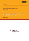 Müller |  China as an Optimum Currency Area - Something to learn for the European Monetary Union? | Buch |  Sack Fachmedien