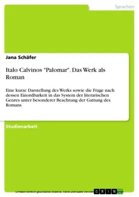 Schäfer |  Italo Calvinos "Palomar". Das Werk als Roman | eBook | Sack Fachmedien