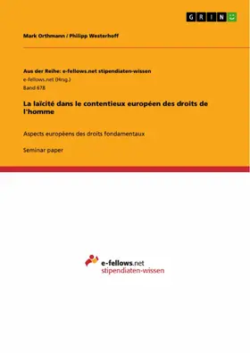 Orthmann / Westerhoff |  La laïcité dans le contentieux européen des droits de l'homme | eBook | Sack Fachmedien