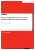 Anonymous |  Holistic Sustainable Development in the European Multi-Level Political System | eBook | Sack Fachmedien