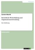 Weerth |  Betriebliche Weiterbildung und Organisationsentwicklung | Buch |  Sack Fachmedien