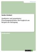 Schubert |  Qualitative und quantitative Forschungsmethoden. Ein Vergleich am Beispiel der Befragung | Buch |  Sack Fachmedien