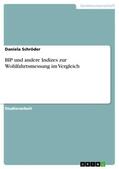 Schröder |  BIP und andere Indizes zur Wohlfahrtsmessung im Vergleich | Buch |  Sack Fachmedien