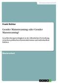 Richter |  Gender Mainstreaming oder Gender Manstreaming? | Buch |  Sack Fachmedien